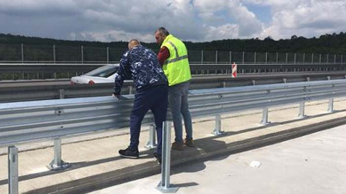 Борисов провери ремонта на виадукта при 20 км на АМ "Тракия"