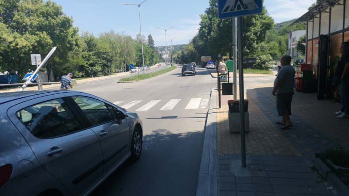 Камион се удари в стълб за да не блъсне дете в Аспарухово (СНИМКИ)